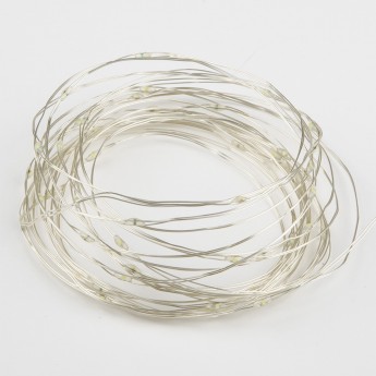 Гирлянда светодиодная UNIEL AMBER ULD-S0500-050/SCB/2AA "Роса" на батарейках IP20 5м 50 светодиодо, янтарный све провод медный