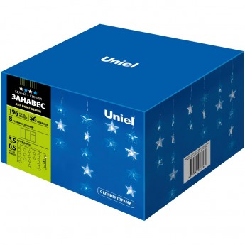Гирлянда UNIEL ULD-E5505-196/DTK WHITE-BLUE IP20 STARS-1
