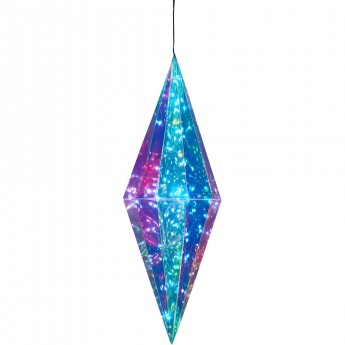 Светильник декоративный UNIEL DIAMOND ULD-R506 3АА «БРИЛЬЯНТ», на батарейках 3AA (не в/к). 100 светодиодов Белый свет. Цвет корпуса радужный. TM Uniel