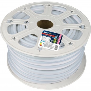 Светодиодная лента UNIEL ULS-N21-2835-120LED/m-8mm-IP67-220V-8W/m-50M-RED бобина