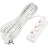 Удлинитель UNIEL S-GCU3-10 WHITE серии Ultra, шнур 10м., 3 гнезда, 16A, с/з UL-00010004