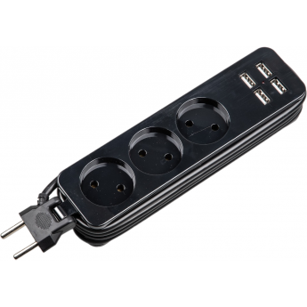 Удлинитель UNIEL TRAVEL S-CT3-1,8U BLACK