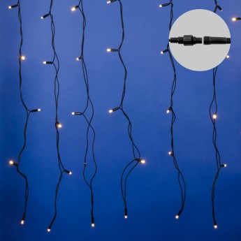 Занавес светодиодный UNIEL ULD-C3020-384/TBK WARM WHITE IP67 с эффектом мерцания, 3х2м